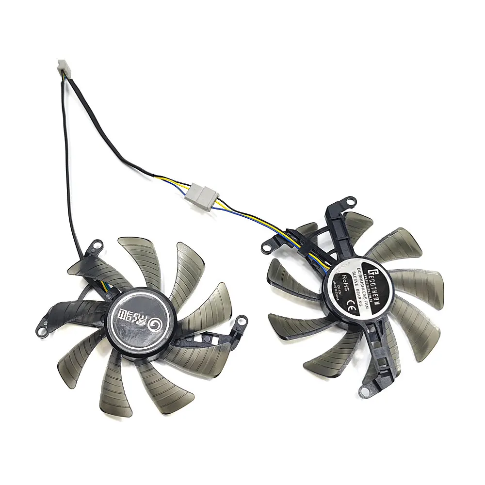 NEW 2PCS 85MM T129015SU GTX 1660 1660TI GPU Fan，For GALAXY / KFA2 RTX 2060 2070 SUPER、GTX 1660 1660TI Graphics card cooling fan