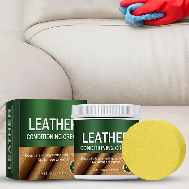 Leather Conditioner For Car Interior Leather Polish For Furniture Leather Refurbished With Sponge Leather Shoes Polish Cleaner