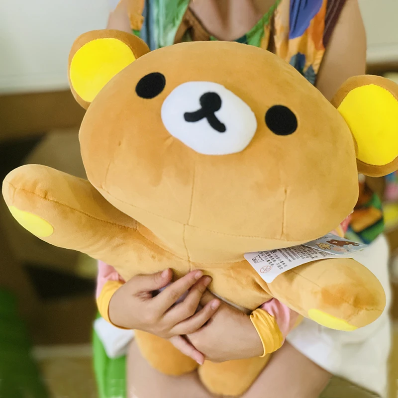 50cm Big Size Rilakkuma Plush Toys Teddy Bear Stuffed Doll Relax Bear Room Decor Plushies Lovely Animal Hobbies Xmas Girl Gift