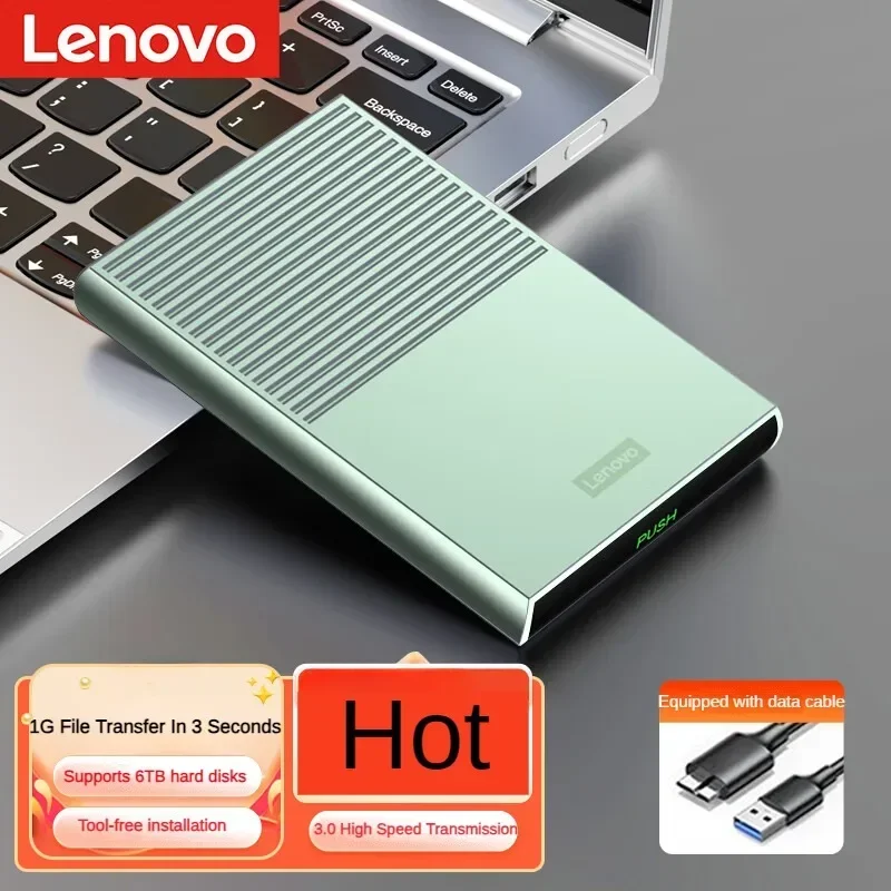 Lenovo USB3.0 Mobile Hard Drive Case 2.5-inch Suitable For Laptop External SATA Serial Port Solid State Drive Case (HD2 Green)