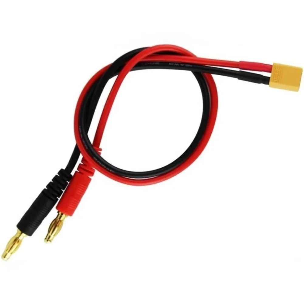 Double Pack 30cm 16 AWG Silicone RC Charging Cable Featuring For XT30 Male and 4mm Banana for Reliable Power Transfer
