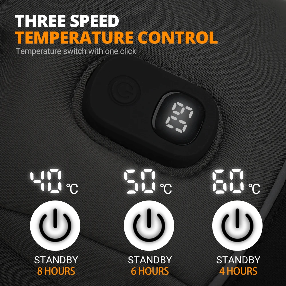 Luvas de aquecimento inteligentes touchscreen luvas elétricas dedo cheio dos homens compatível motocicleta snowboard equitação elétrica luvas térmicas