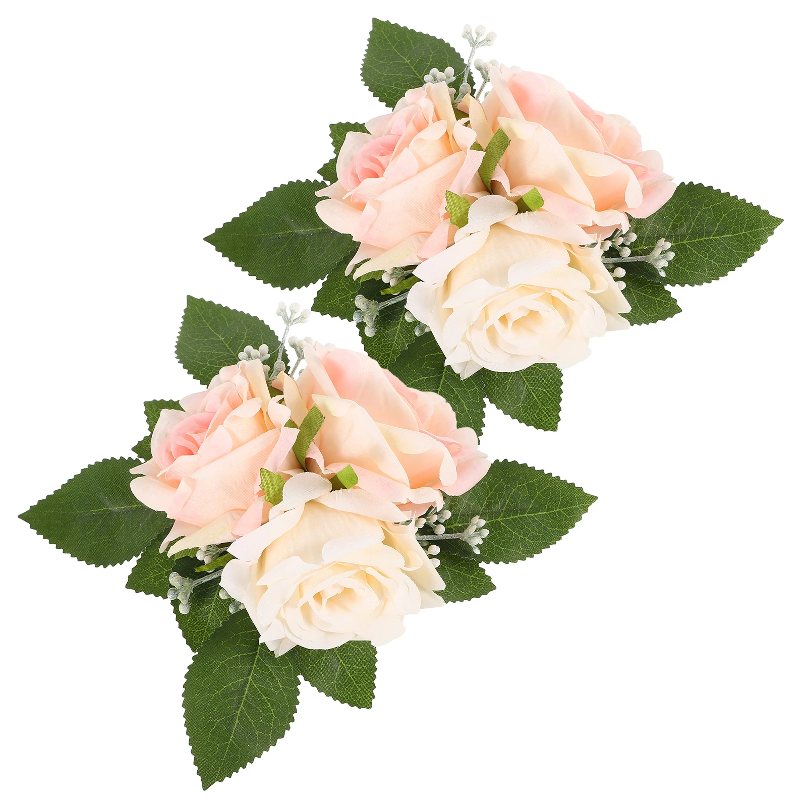 

2pcs Artificial Flower Rose Centerpiece Table Decorations for Wedding Home Cake Fake Flower Decor Simulated Rose