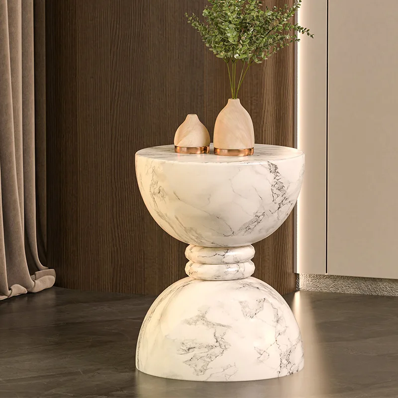 

Modern simple marble pattern edge few living room household small apartment light luxury