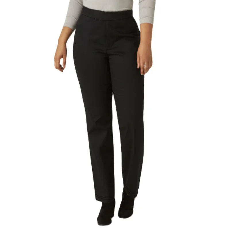 2025 Pantalones pitillo con clase a la moda para mujer, cintura elástica, cómodos, adelgazantes, negros, para fiesta y oficina