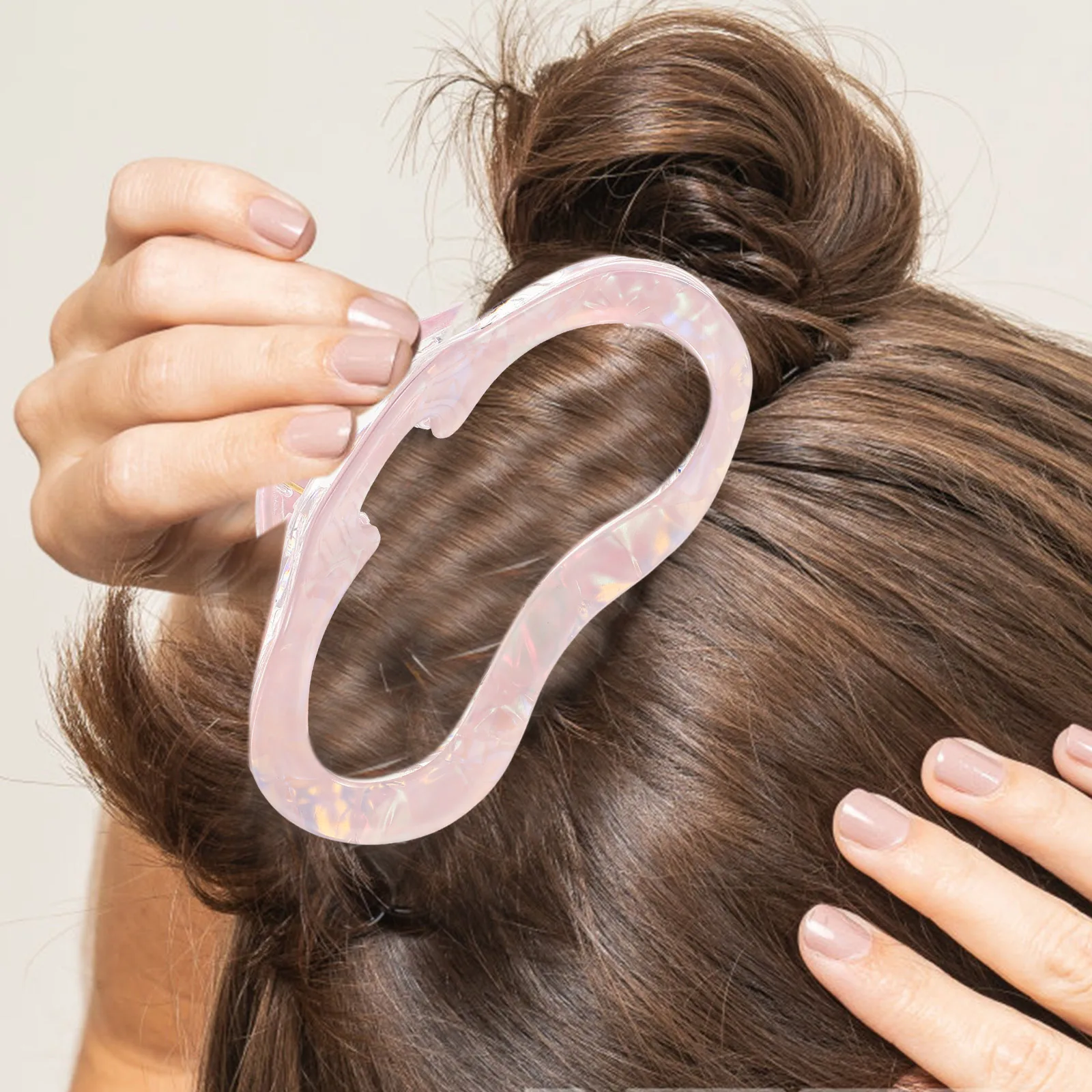 

Large Cloud Shape Clips Shark Claw Clip Nonslip High Ponytail Hairpin Stylish Accessories For Wedding Party Daily Use Curly