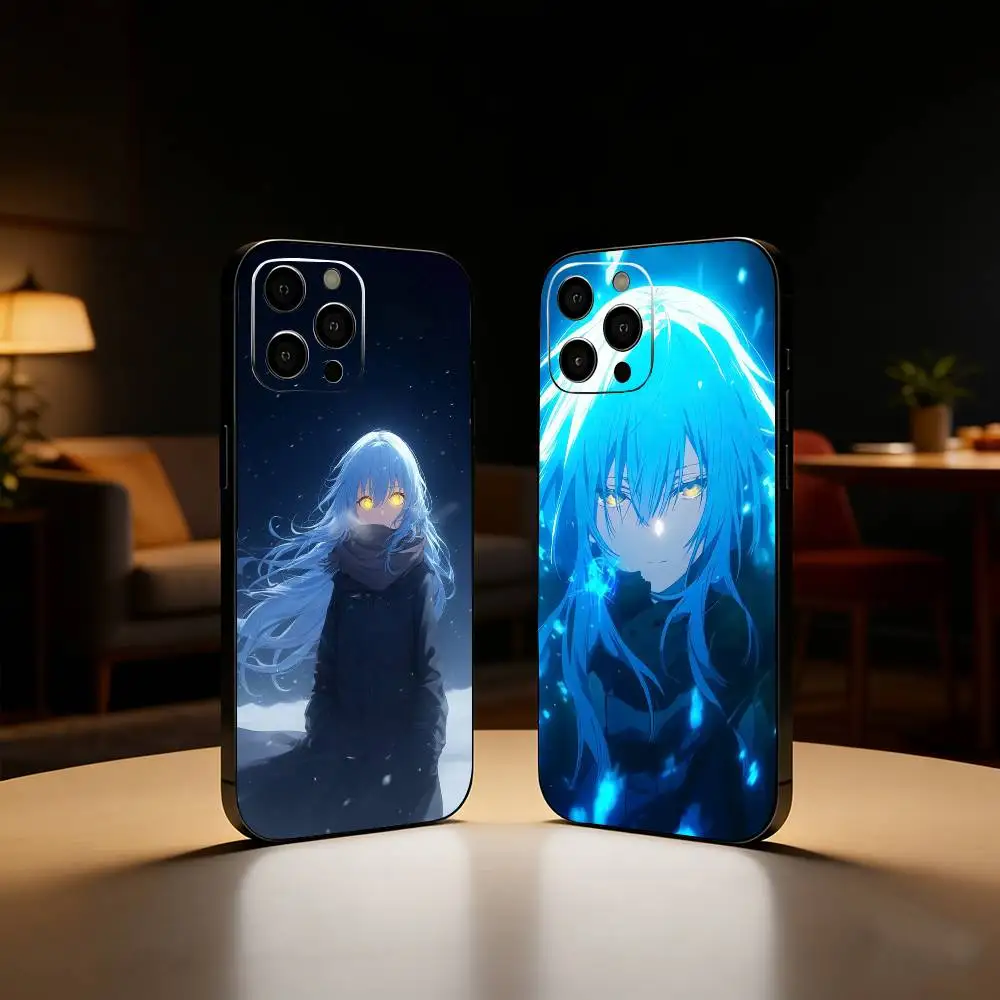 

R-Rimuru T-Tempest Tensei Phone Case For iPhone17,16,15,14,13,12 Plus,Max Soft Silicone Black Cover