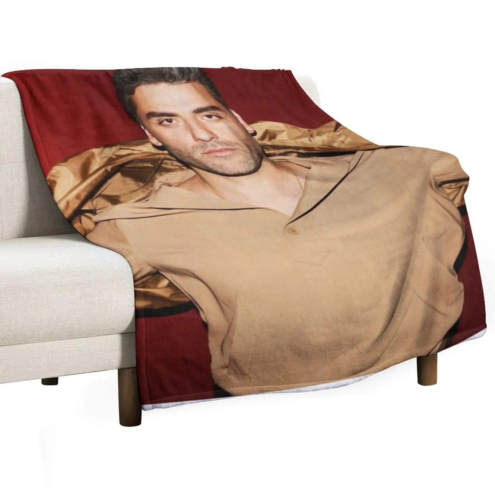 

Oscar Isaac Throw Blanket funny gift for winter Plush cosplay anime Blankets