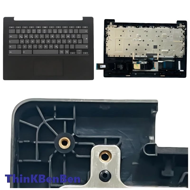 

DE немецкий оникс, черный верхний чехол для клавиатуры, упор для рук, чехол для Lenovo Chromebook S340 14 Touch 5CB0U43713