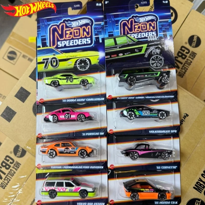

Original Hot Wheels Neon Speed Car Series Hlh72 Porsche Volvo Dodge Volkswagen Die-Cast Vehicle Model Cars Toys Collect Gifts