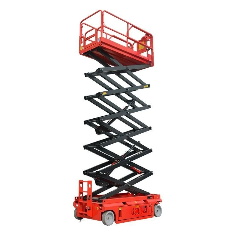 Manned automatic self-propelled electric hydraulic scissor lift platform, hydraulic lift ladder