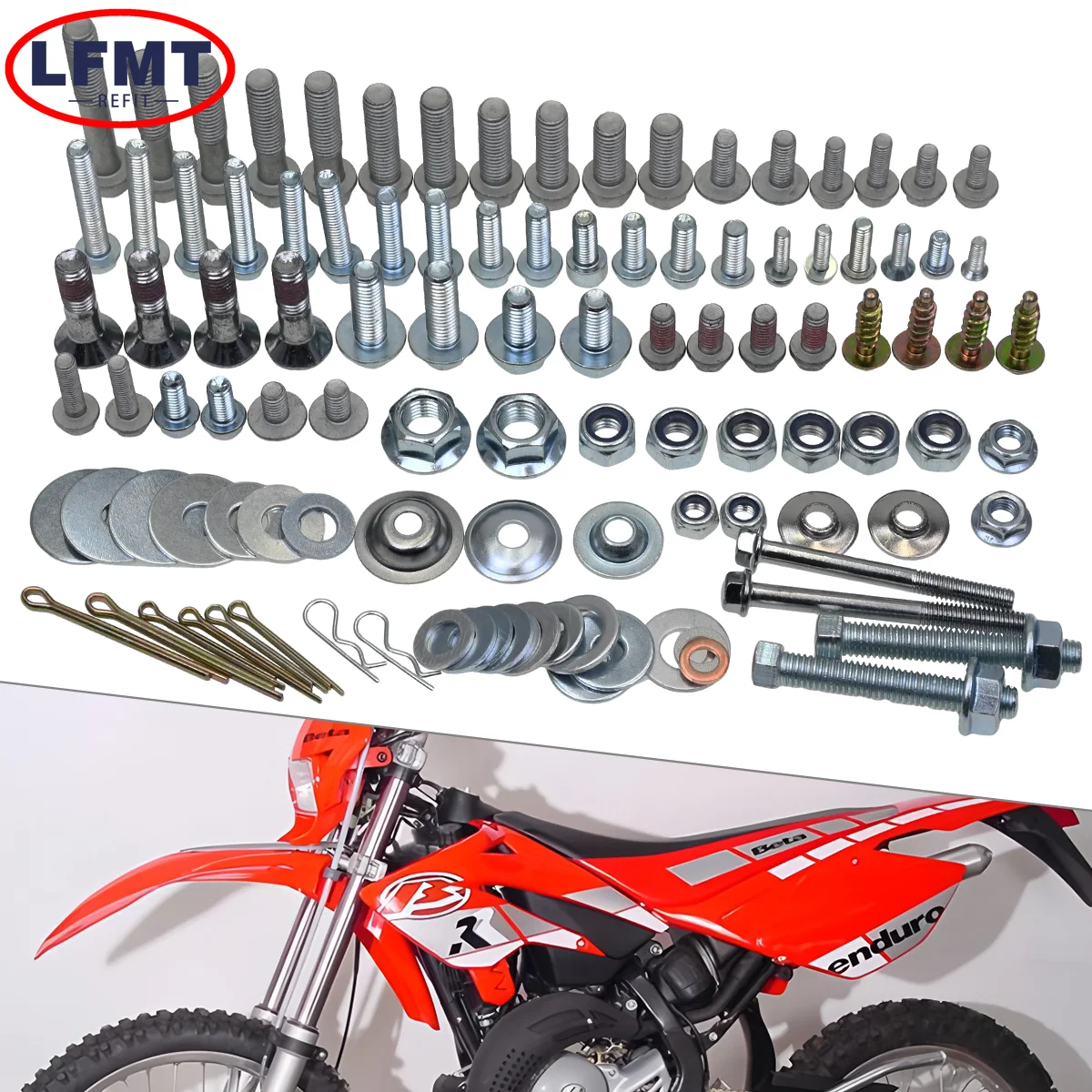 

Repair rescue toolkit Self-tapping screws Bolt Full Fastener Kit For Beta RR RX RS Enduro 125-530 Motorcycle Universal Parts