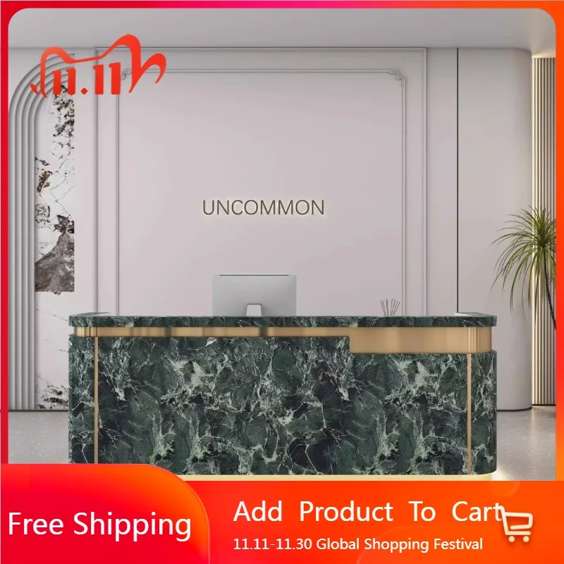 

Company Best Reception Desks Aesthetic Minimalist Design Organizers Desks Unique Salon Beauty Escritorio Commercial Furniture