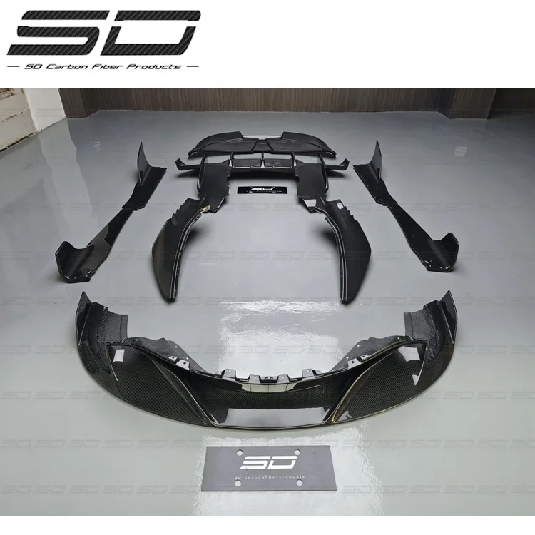 High Quality Dry Carbon Fiber BodyKit For McLaren 720S RY style front lip side skirts rear diffuser fender