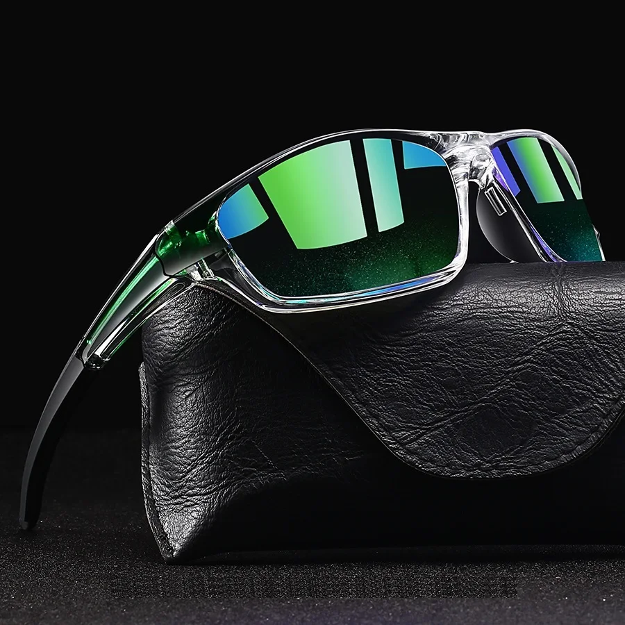 Modische Vintage Sonnenbrille mit Klarem Rahmen für Männer und Frauen, Geeignet für Fahren, Angeln, Radfahren, Laufen, Bergsteigen, Sport und Outdoor-Aktivitäten
