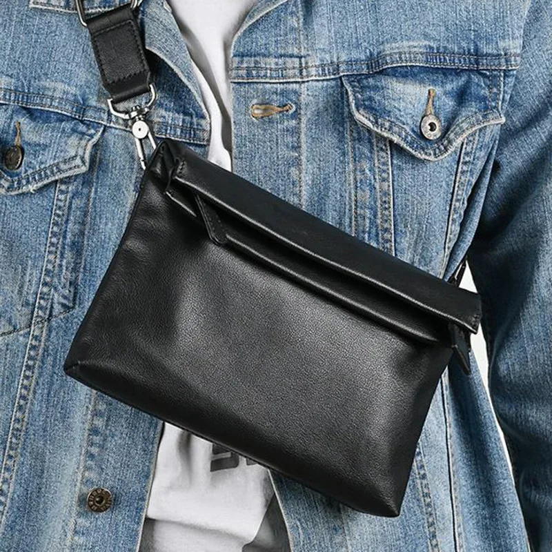 Sac à bandoulière en cuir de vachette souple pour hommes, sacs à bandoulière pour hommes, mini sacs Outdoolr Fashion Cluthes, sac à bandoulière pour téléphone portable