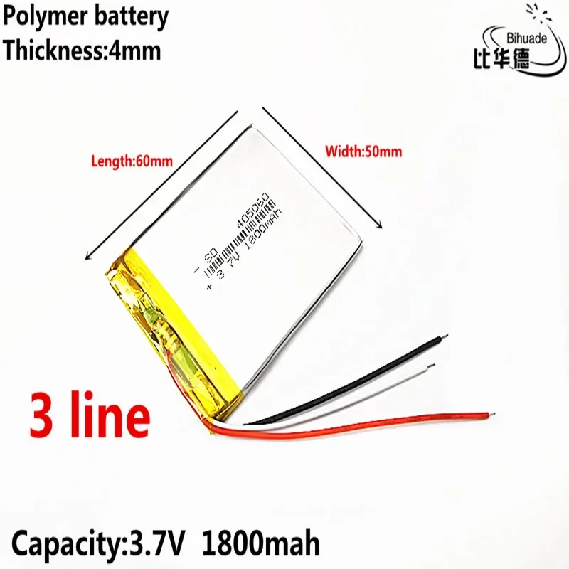 3 line Liter energy battery 3.7V lithium battery early 405060 1800mAh headlight GPS navigator general polymer batteries