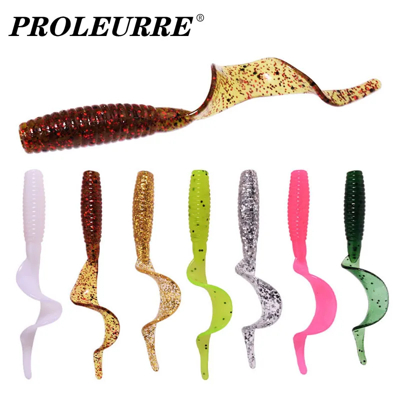 

10 Pcs Shrimp Fishy Smell Soft Lure 5.5cm 2g Silicone Worms Jig Wobblers Add Salt Artificial Bait for Bass Trout Fishing Tackle