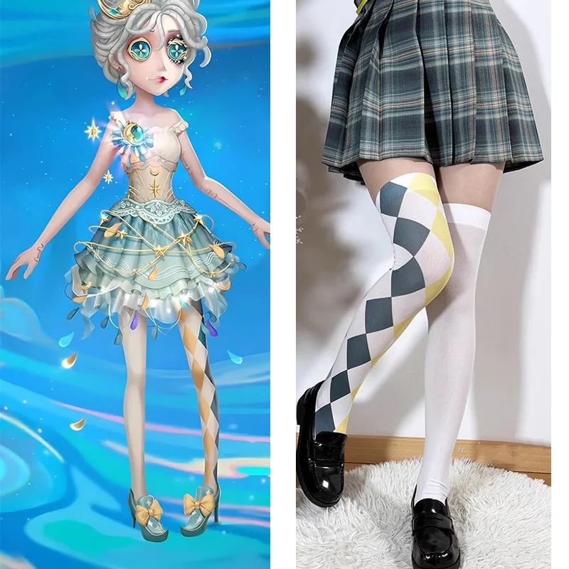 アニメマイクモートンコスプレオーバーニー腿の高オーバーニーストッキングフィオナギルマンロリータニーソックス