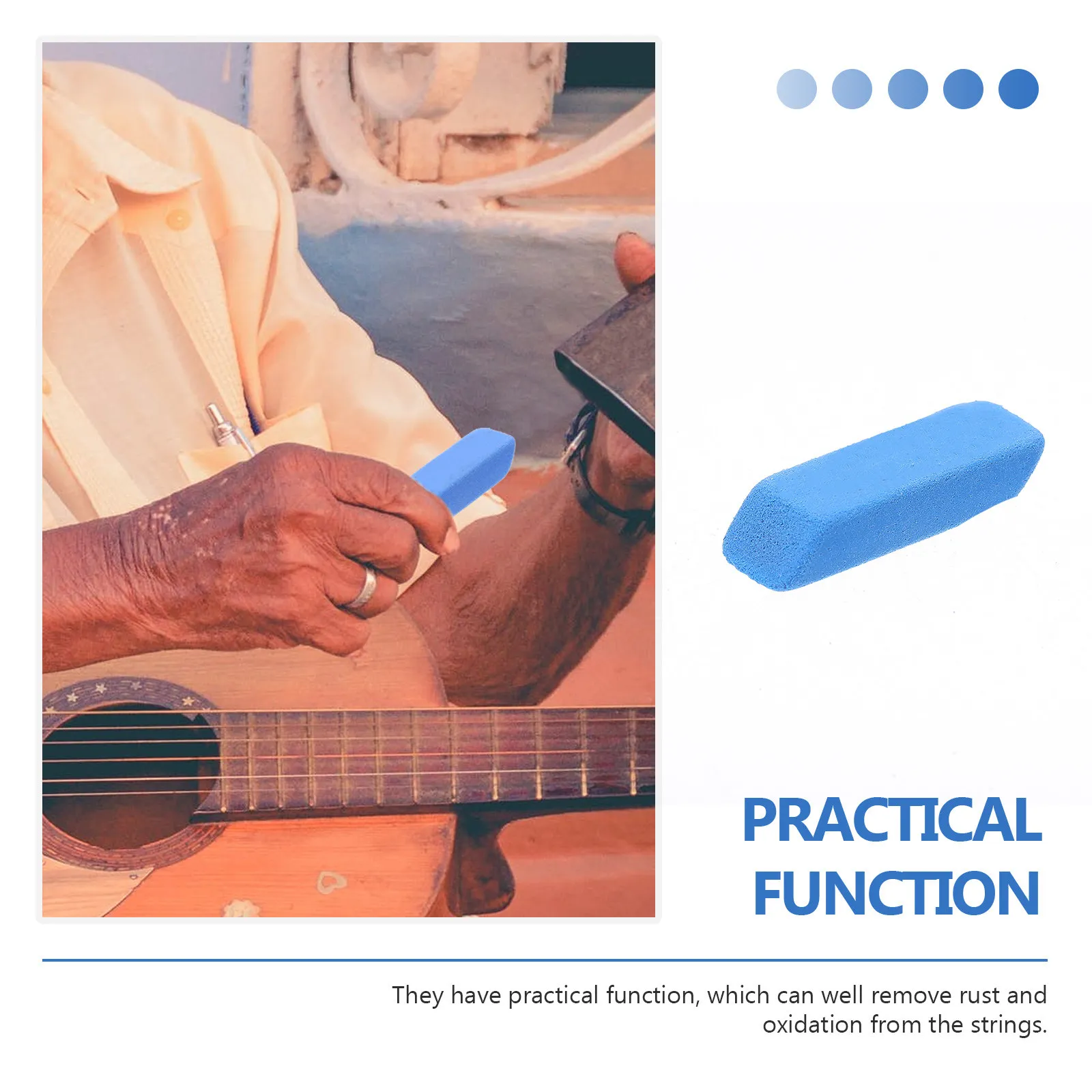 10 Pcs Fret Polishing Cleaner Dust Removal Eraser Cleaning Guitar Bass Erasers for Electric Accessories view 4