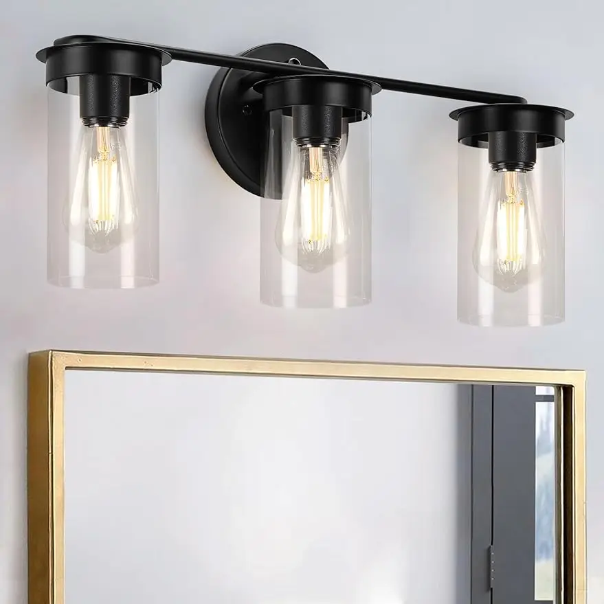 Lightess 3-Light Bathroom Vanity Light,Wall Lights for Mirror,Wall Sconces Lighting for Hallway, Bulbs Not Included