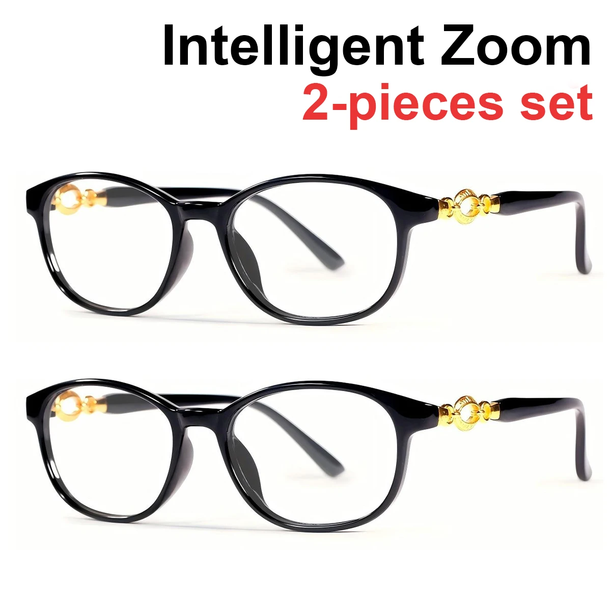 2026 New Smart Auto Zoom Reading Glasses,Intelligent Variable Focus Presbyopia Eyewear,HD Lens Self Adjusting Glasses Vision L4