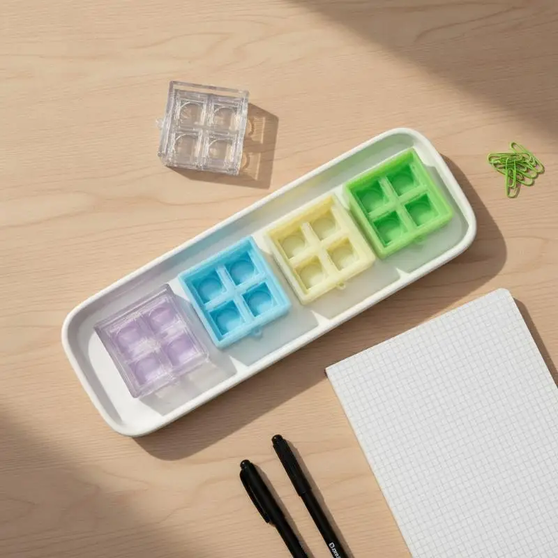 Mechanical Keyboard Switch Tester Base, 4-Slot Switch Holder, for Desktop Display and Keyboard Enthusiast Collection