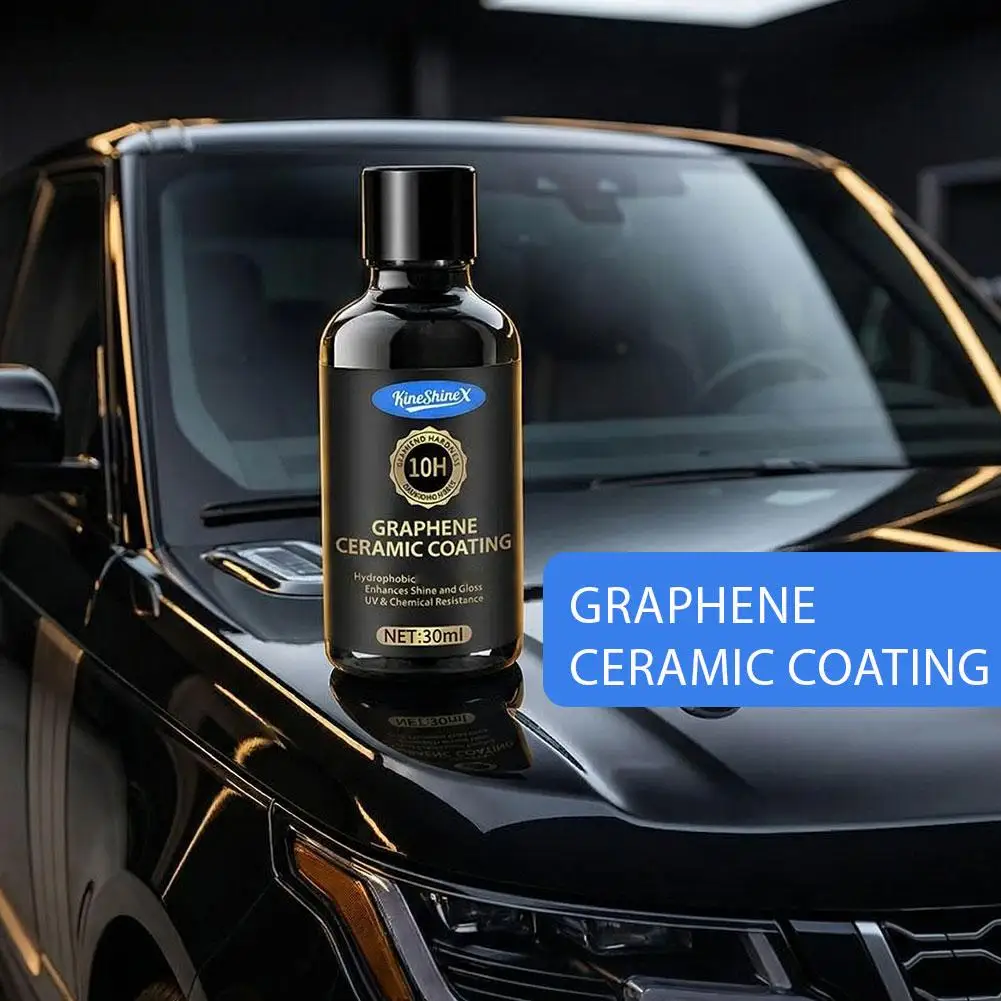 Graphene Ceramic Coating Paint Protection Hydrophobic UV Resistance Long Lasting High Gloss Finish with Applicator Sponge