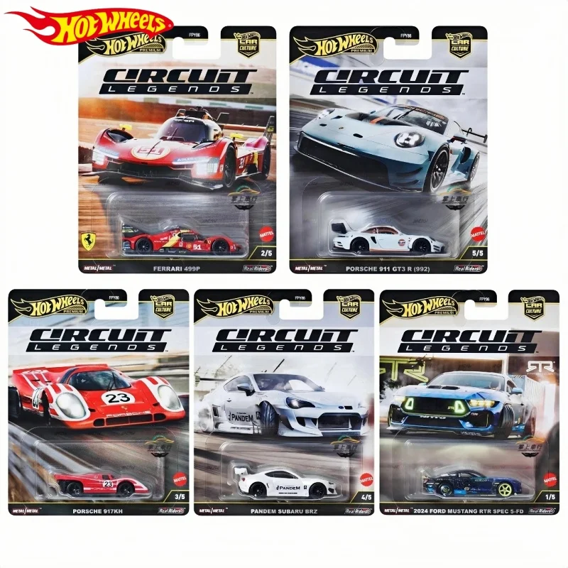 

Hot Wheels Car Culture Series Ferrari Porsche Mustang Subaru 2025 K Case (MIX 5) Circuit Legends Premium 1:64 Die-Cast Car Gifts