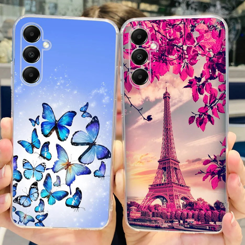 For Samsung Galaxy A05s Case SM-A057F Cute Cat Cartoon Cover Clear Silicone Phone Case For Samsung A05s A 05s Soft Fundas Bumper
