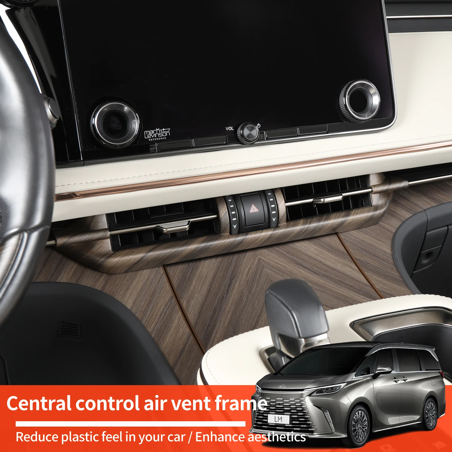 

For 2023-2025 Lexus LM350h LM500h center console air vent trim decal Interior modification accessories