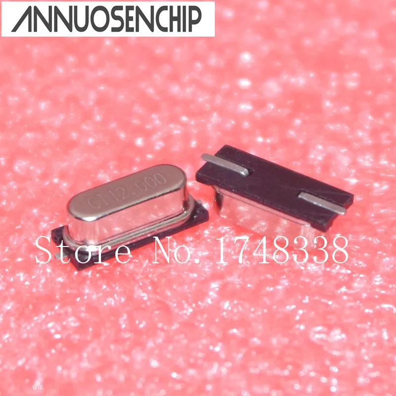 100 PCS/LOT patch crystals 12 MHZ 12.000 MHZ 49 SMD encapsulation pf 20 PPM 12.000mhz 12mhz 49smd