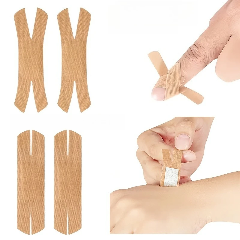 

100pcs X-Shaped Finger Bandages Individually Wrapped Adhesive Kinesiology Tape Durable Sports Outdoor Thumb Support