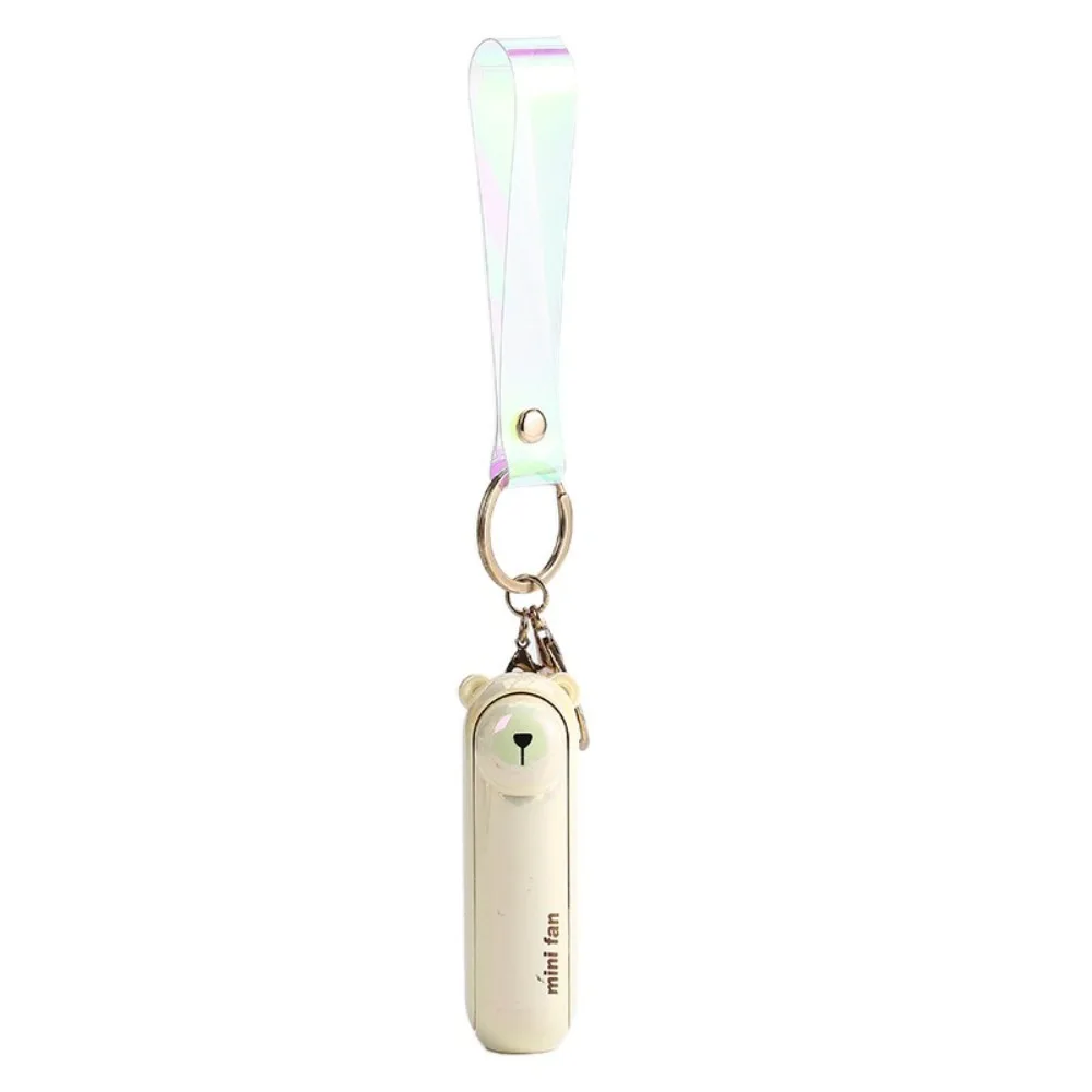 

3 Gears Mini Fan​​ Laser Surface USB Chargeable ​​Handheld Electric Fan Lightweight​​ ​​180° Adjustable​​ Keychain Fan​​