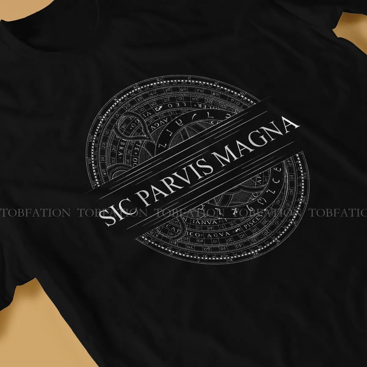 Sic Parvis Magna Hip Hop TShirt Uncharted Printing Streetwear Leisure T Shirt Men Short Sleeve Special