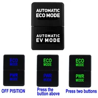 Interruptor de botón doble de 12V, encendido y apagado, retroiluminado azul/verde para Toyota 4Runner Hilux Prado RAV4 con cable conector de 32,5mm X 22mm