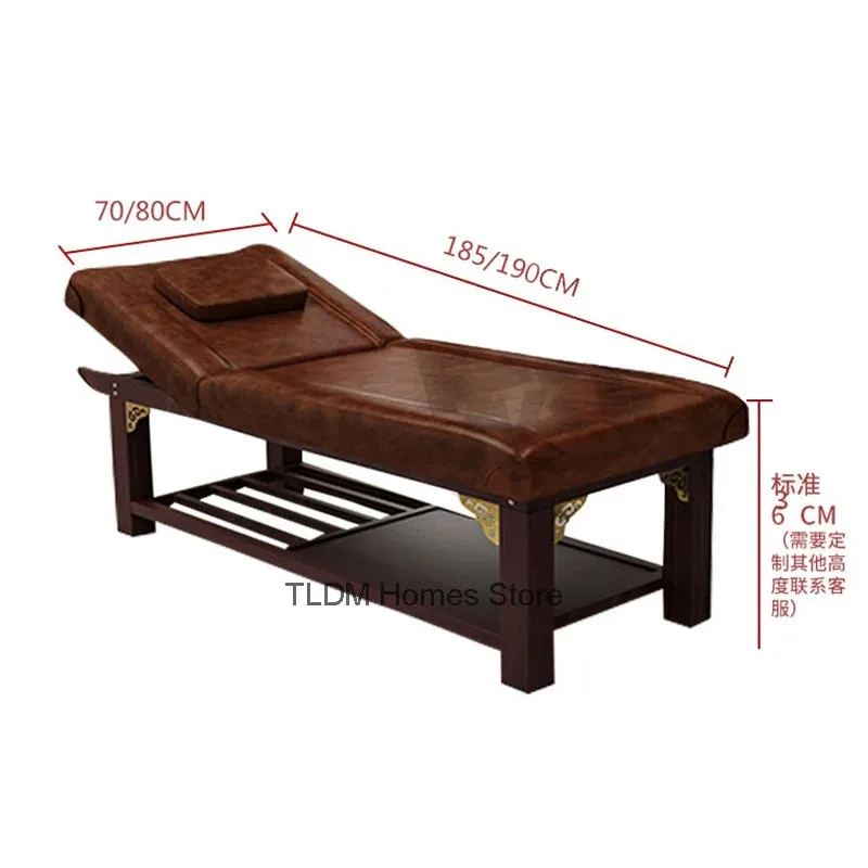 طاولات تدليك حديثة قابلة للطي من الخشب الصلب، نقالة جمالية، سرير تدليك الجسم المحمول، سرير علاج الكى المنزلي البسيط
