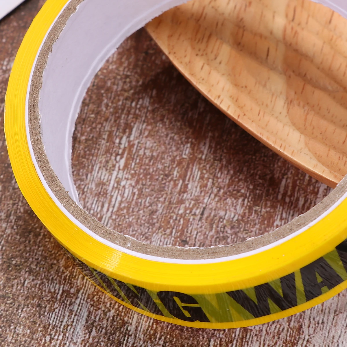 

2pcs Safety Warning Tape Strong Adhesive Durability Neon Yellow Black Caution Floor Walls Pipes Industrial All Weather