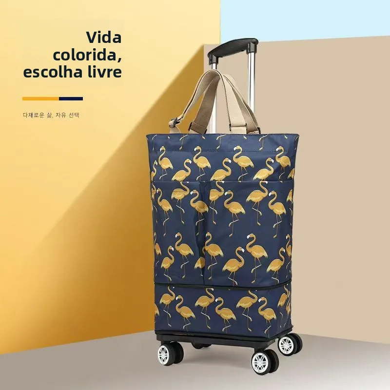 portable-lightweight-folding-shopping-cart-vegetable-buying-trolley-handbag-luggage-bag-wheelchair-retractable-handle-oxford