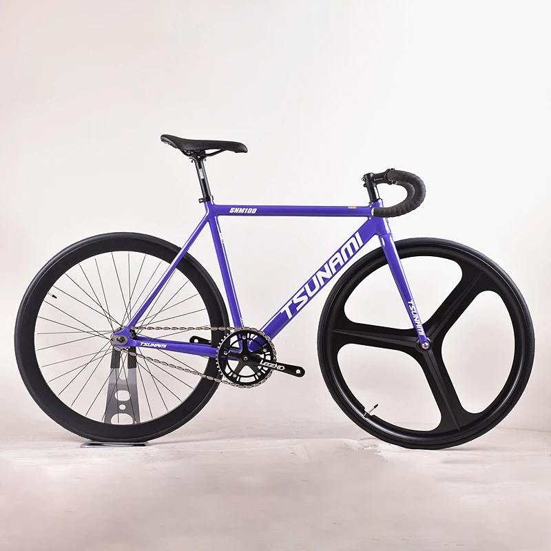 Fixie Fixed Gear Bike Tsunami Track Single Speed Racing Bicycle 700C SNM100 Aluminum Alloy Frame Cycling Parts Customizable