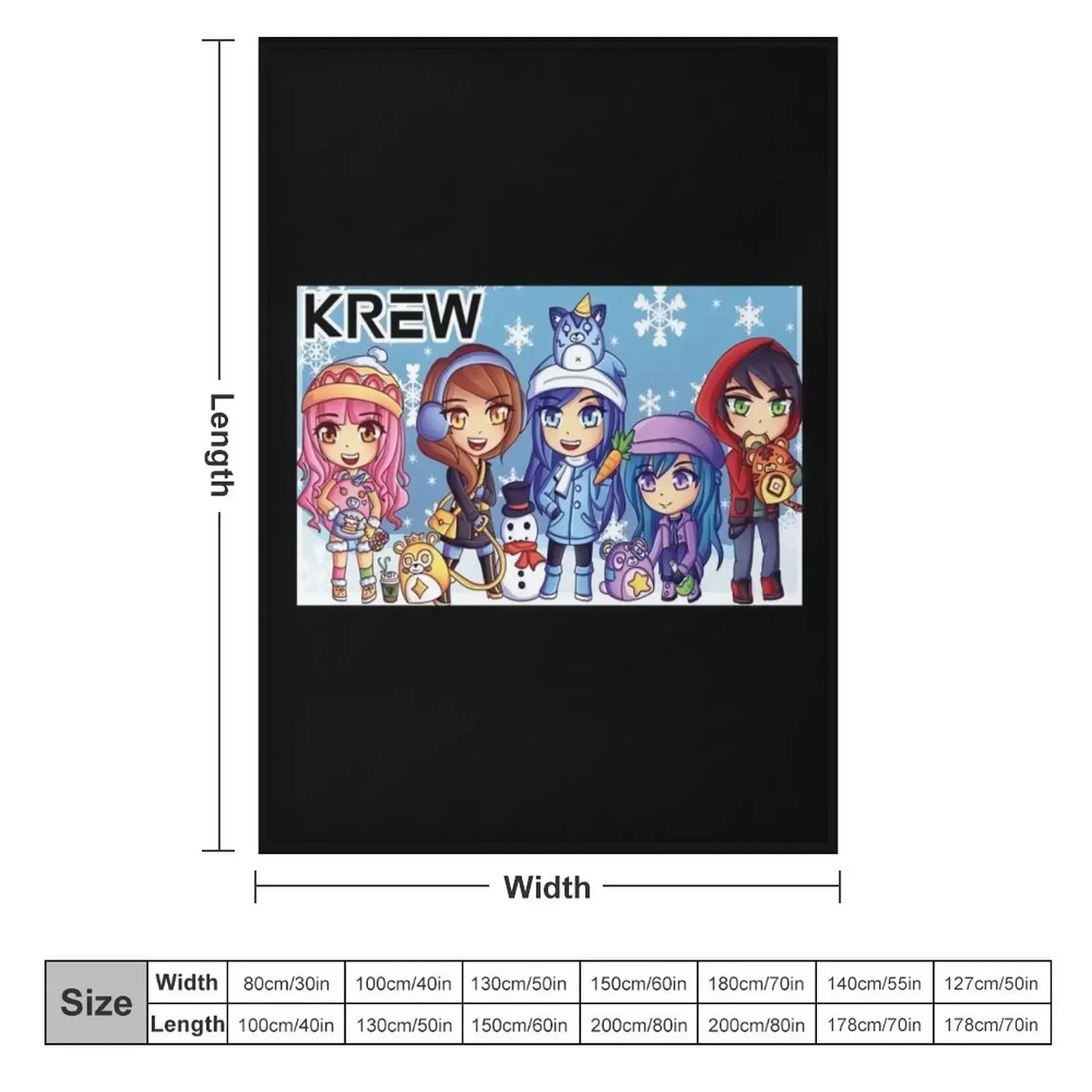 the krew,Funneh Plushy on a scooter,itsfunneh Throw Blanket Warm Hair Personalized Gift Blankets