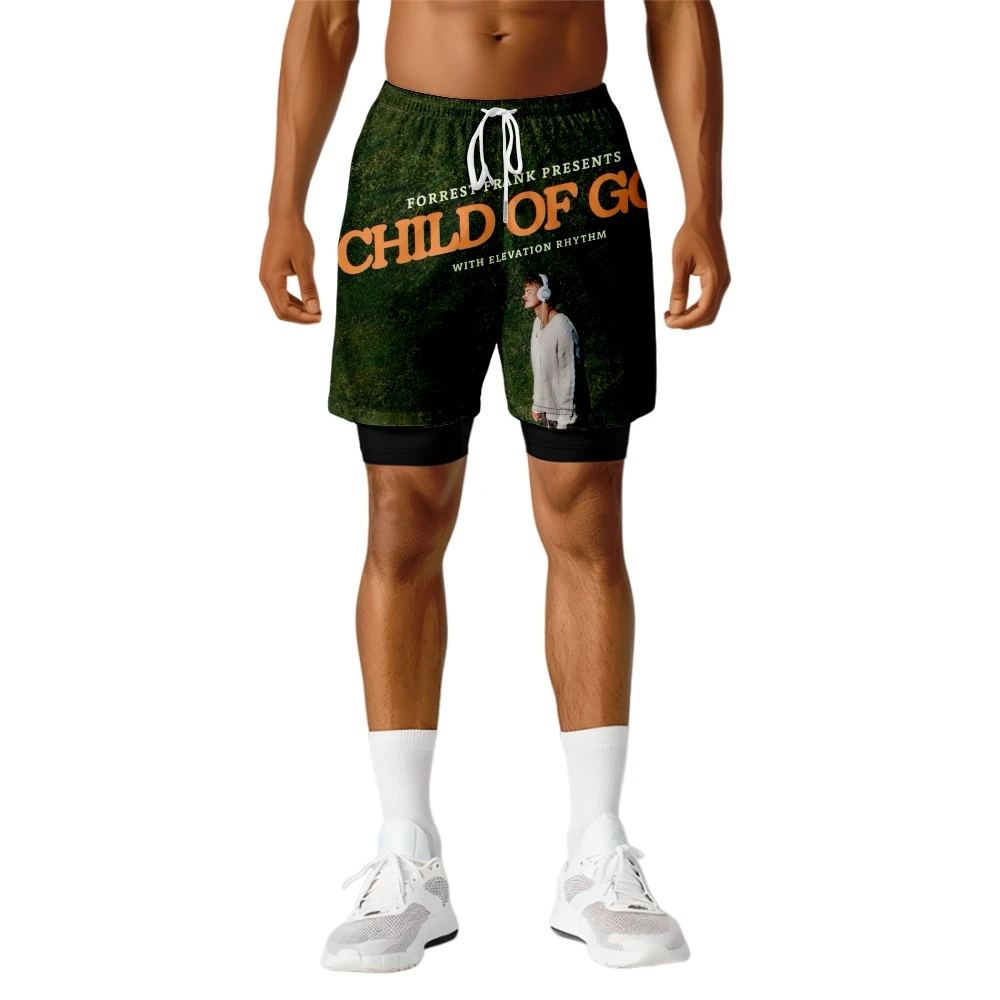 

Forrest Frank Merch Print Fake Two Shorts Cosplay Women Men Fashion Casual Streetwear