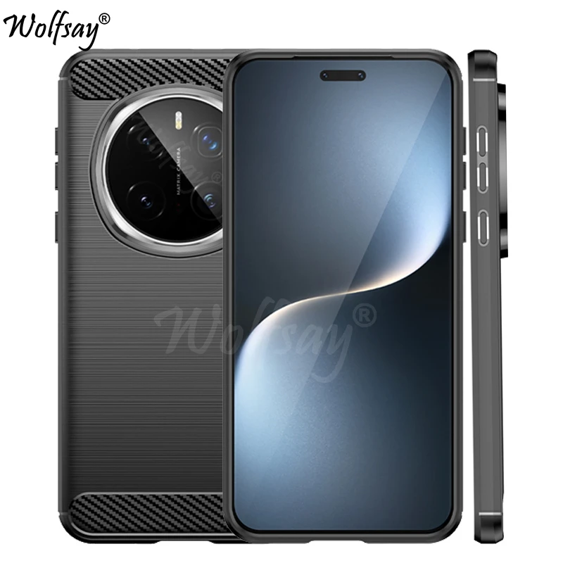 

For Honor Magic 7 Pro Case Anti-knock Soft Silicone Carbon Fiber Back Cover For Honor Magic7 Pro Case For Honor Magic 7 Pro Case