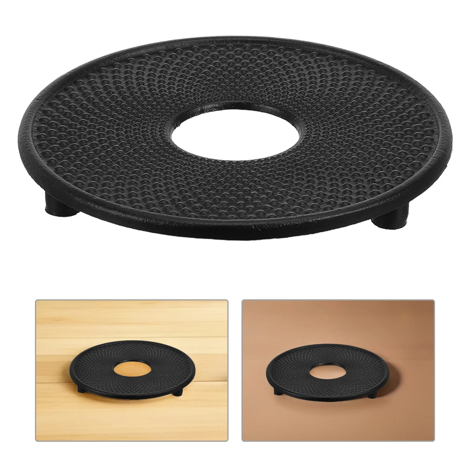 

Iron Hot Pot Stand Heavy Duty Kitchen Pot Mat Countertop Stew Pan Holder Coffee Mug Pad Insulated Base Tabletop