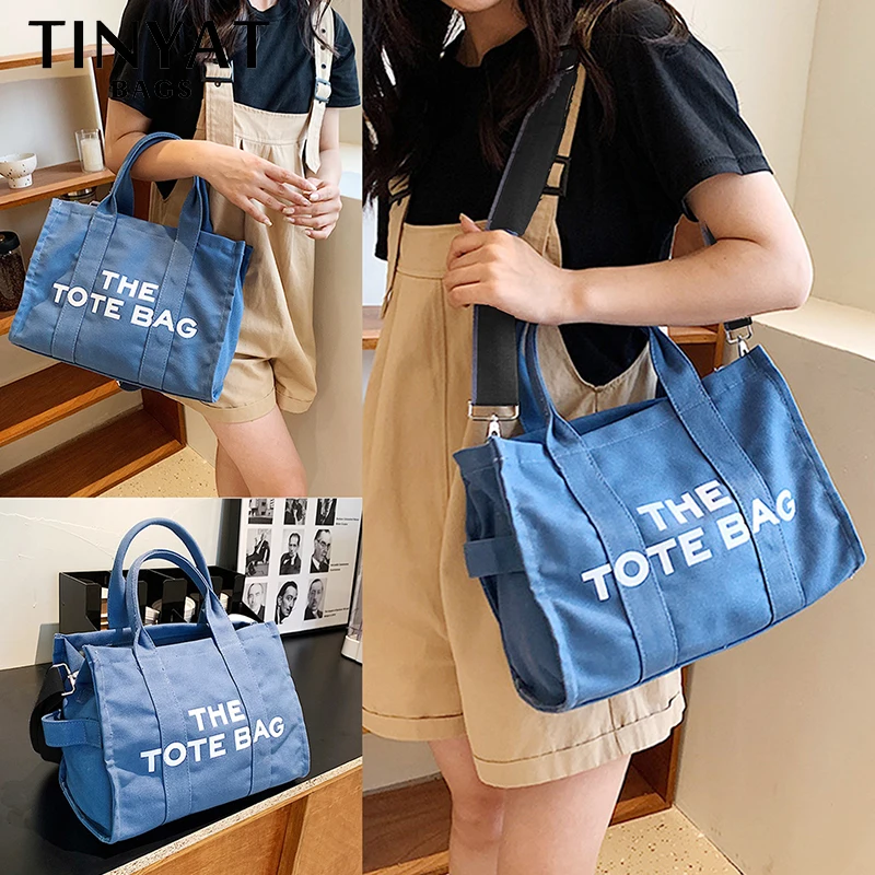 Women's Large Capacity Storage Reusable Canvas Shoulder Bag, Women's Handbag Casual Handbag Shoulder Bag Shopping Bag Tote Bag