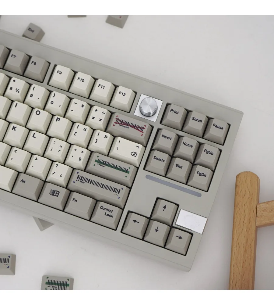 

Retro Striped 142 Key Mechanical Keyboard Keycaps PBT Sublimation Cherry Original Factory Height Adaptation 61