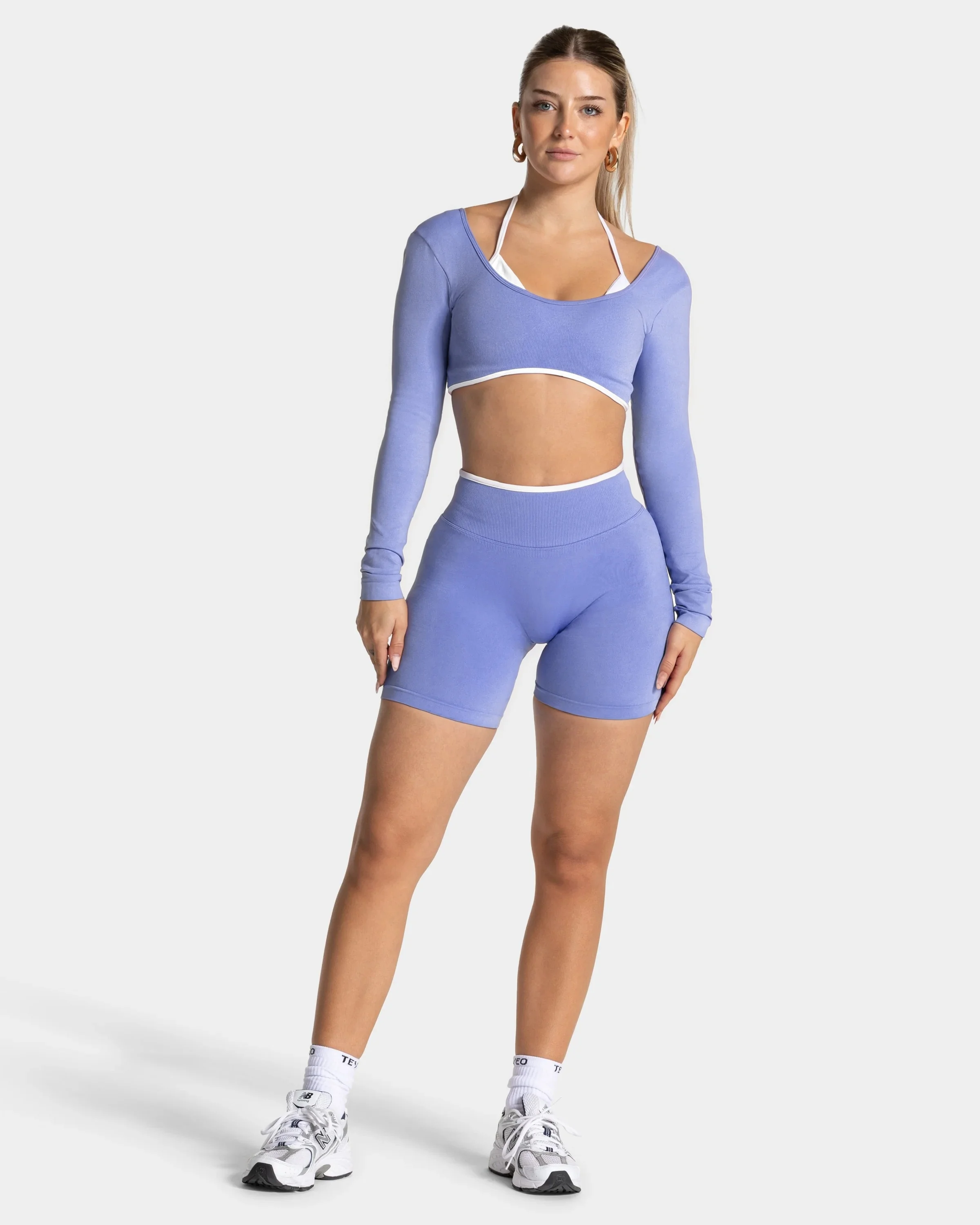 Women's Workout Shorts Contrastline Sculpt — Seamless