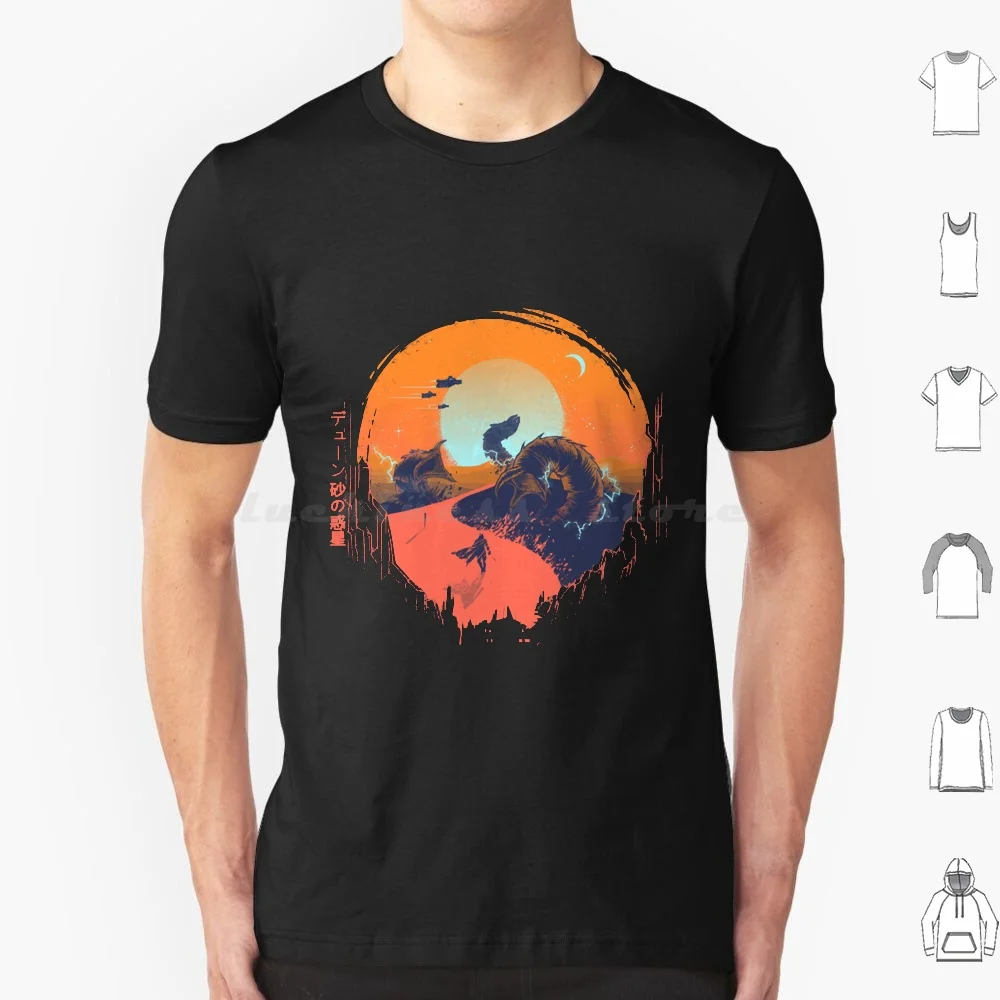 Arrakis T Shirt Big Size 100% Cotton Sci Fi Arrakis Sandworm Melange Frank Herbert Atreides Muaddib Spice