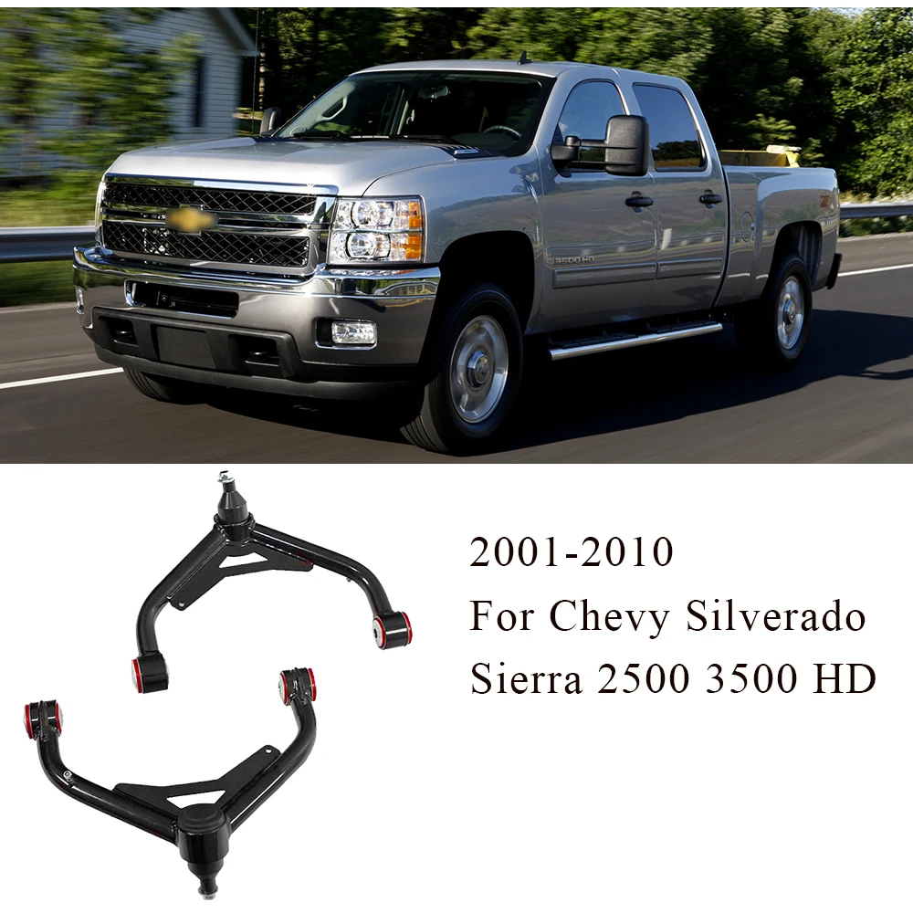 Upper Control Arm for 2''-4'' Lift for 2001-2010 Chevy Silverado GMC Sierra PU Bushing Front Upper Control Arms