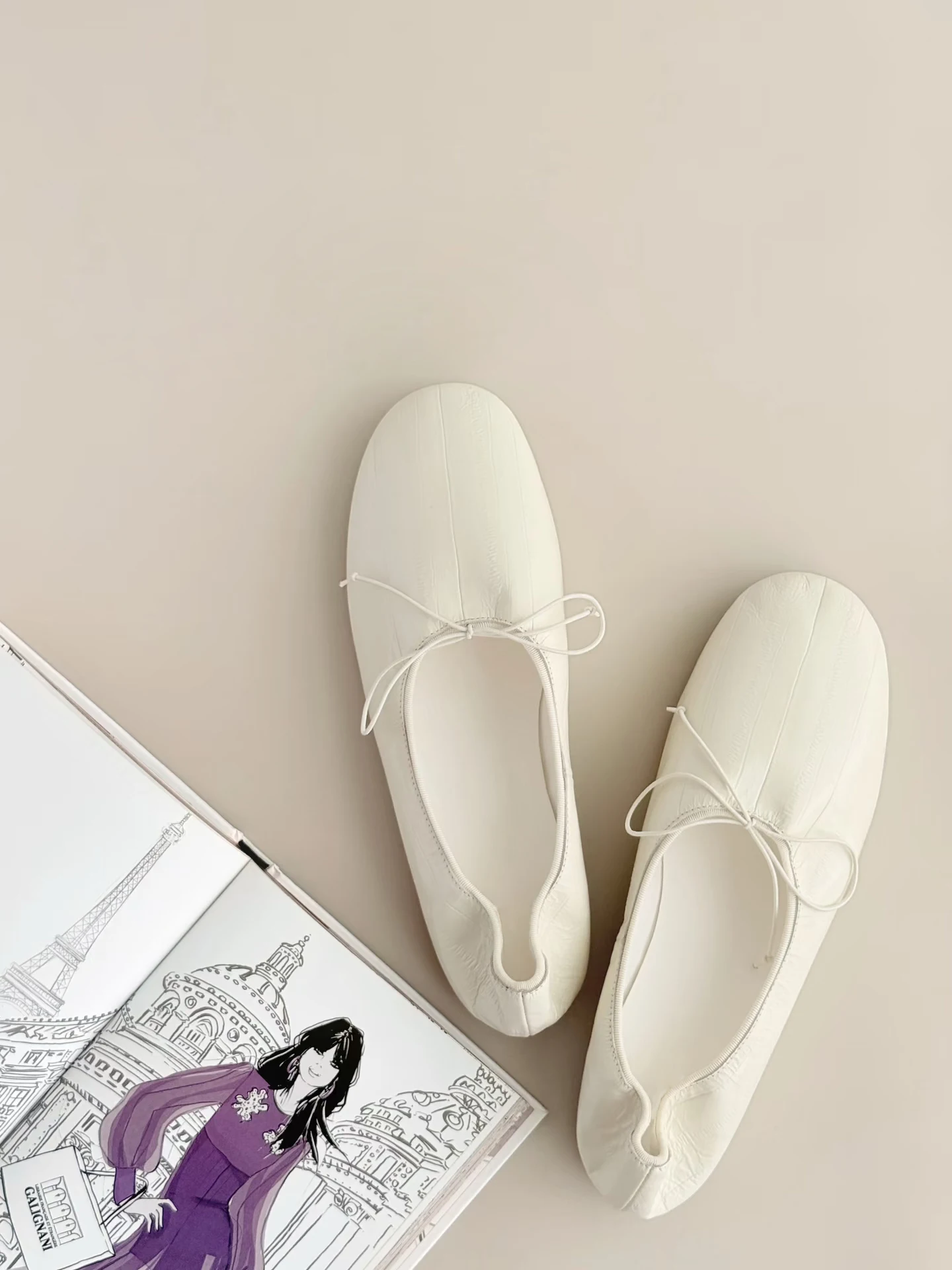comfortable-soft-bottom-round-toe-ballet-flats-women's-fashion-single-shoes-knot-slip-on-commute-flat-heel-shoes